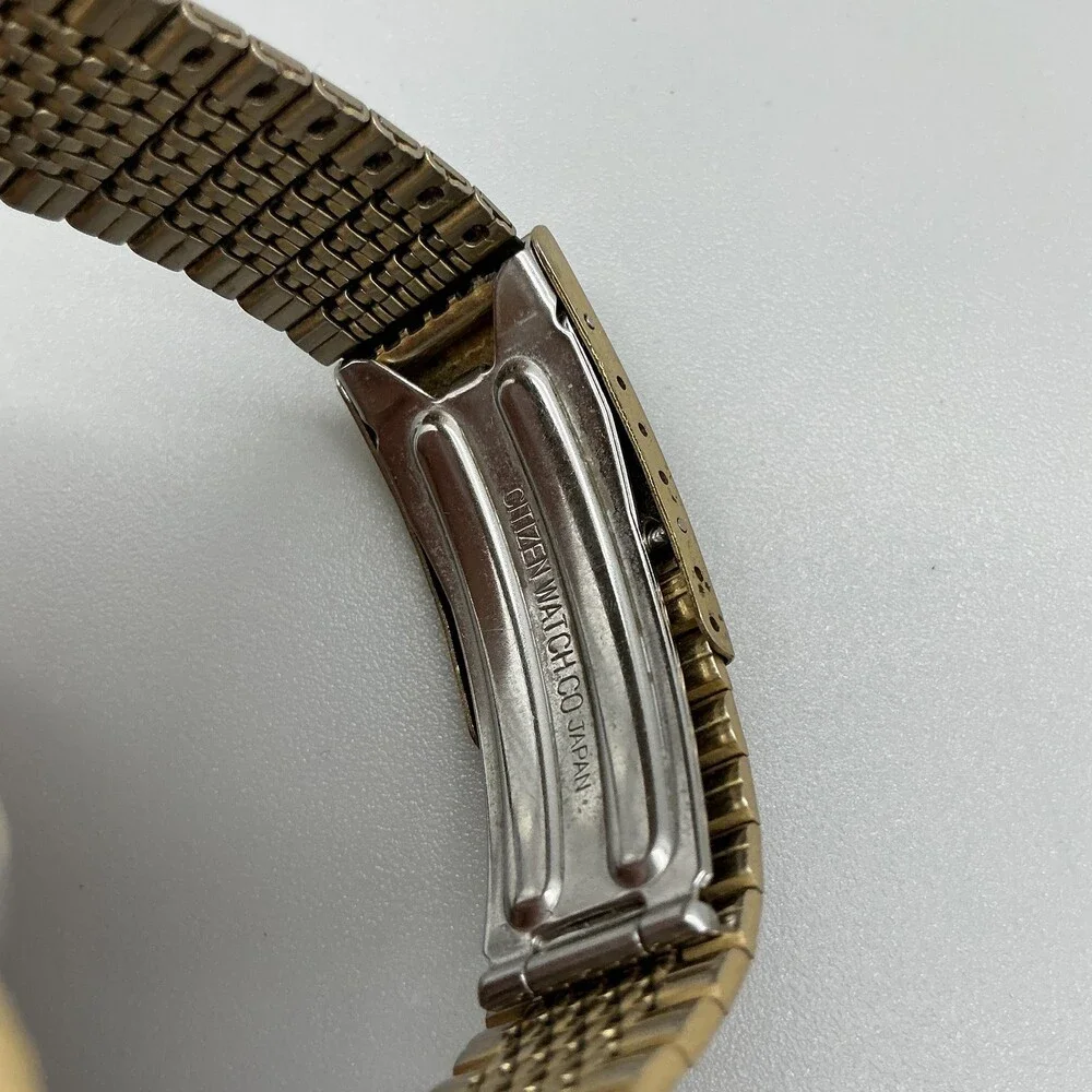 Vintage Citizen Mens Watch 30mm Gold Tone Ana Digi 8950-084896 New Battery 6.25